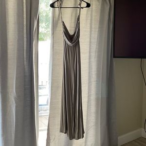 OLIVE CROWL NECK JUMPSUIT